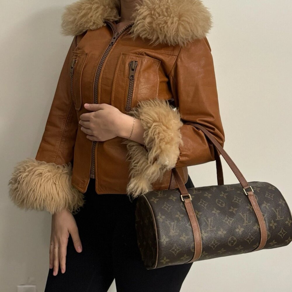 XS/S DAMAGED Genuine Leather Penny Lane Coat -Afghan Style Jacket Coat Vintage